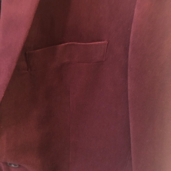 INC Mens Soft Holiday Burgundy Blazer Sport Coat Sz. M 2 Button Modern Tailored - Picture 5 of 11
